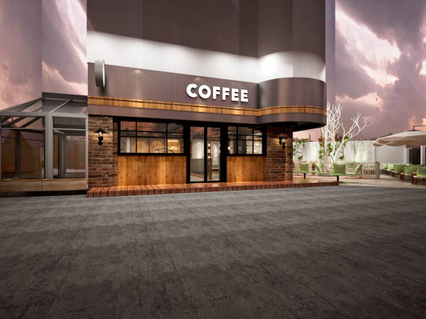 3d render of coffee shop